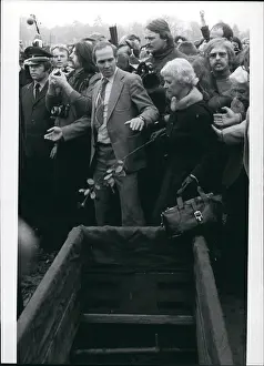 Tormented: Nina Baader at her son's burial, Stuttgart, Germany