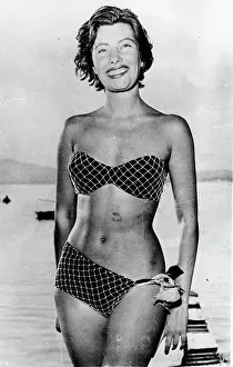 Dyer: Nina Dyer at the lake in a bikini