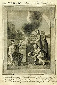 1787: Noah offering up sacrifices to God