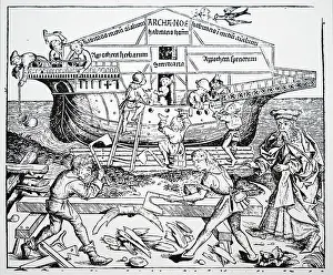 Carpenters: Noah supervising the building of the Ark