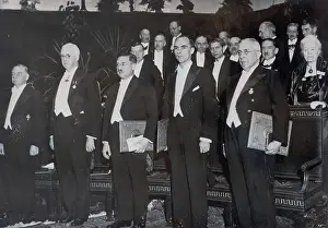 Laureates: Nobel Prize ceremony 1936