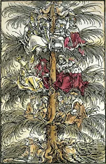 Allegories: About noble birth, peasants on a classes tree as critic on t