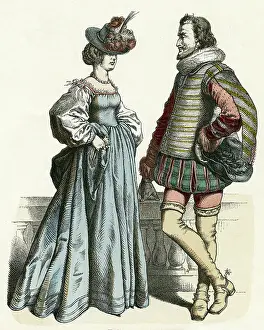 Doublet: Noble German couple in costume