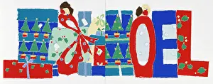 Ayliffe: Noel ' cut-out design ' paper collage