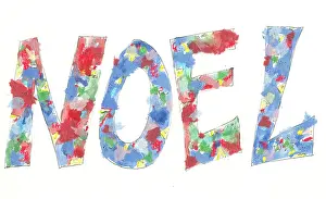 Blaney: NOEL - red and blue decoratative letters