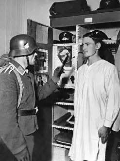 Nightgown: Noncommissioned officer of the Luftwaffe at the evening