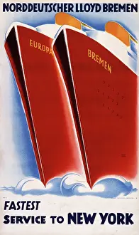 Fastest: Norddeutscher Lloyd poster
