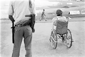 Paraplegic: normalises in Maputo at this soccer match in Maputo