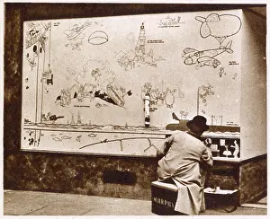 Keene: Norman Keene replicates Heath Robinson pics on shop windows