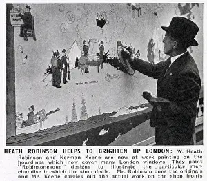 Keene: Norman Keene replicates Heath Robinson pics on shop windows