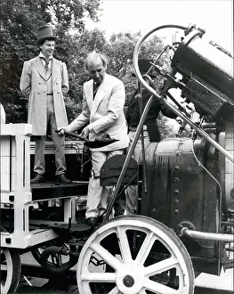 Watford: Norman St John Stevas, Minister for the Arts, with Rocket
