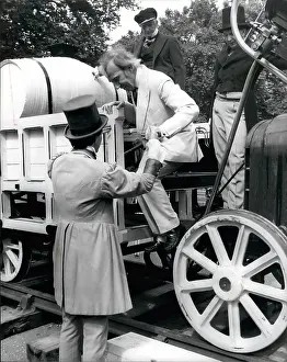 Watford: Norman St John Stevas, Minister for the Arts, with Rocket
