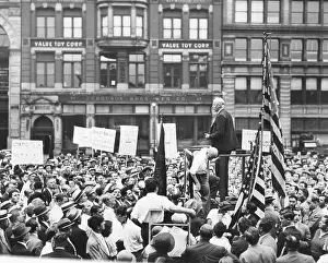 Poorest: Norman Thomas addressing a meeting in Union Square
