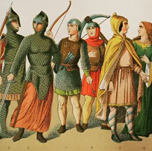Duchy: Normans, 1000-1100. From left to right: warriors