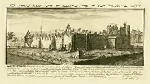 Malling: The North East view of Malling Abby in the County of Kent