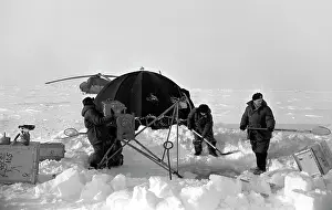 Researchers: North Pole-3 drifting ice station, 1954