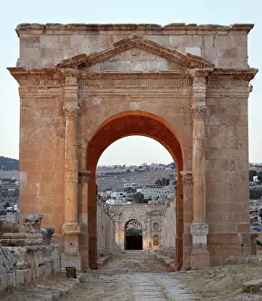 Colonnaded: North Tetrapylon, Jerash, Jordan