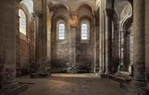 Colourless: North Transept and annunciation relief, Abbatiale