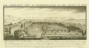 Richborough: The North West view of Richborow Castle