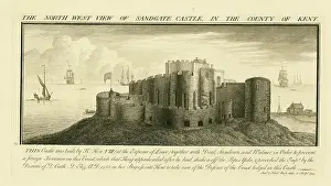 Sandgate: The North West view of Sandgate Castle in the County of Kent