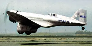 Gamma: Northrop Gamma 2D (aft) climbing-out