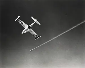 Scorpion: A Northrop RP-76 rocket-powered target drone after launch