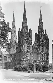 Northwest: Northwest Front of Lichfield Cathedral