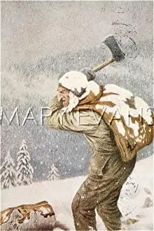 Woodcutters: NORWEGIAN CUTTING WOOD