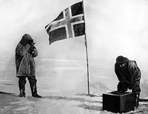 Surveyed: Norwegian flag at the South Pole, 1911