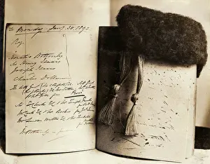 Fraud: Notebook and wig of Justice Hawkins