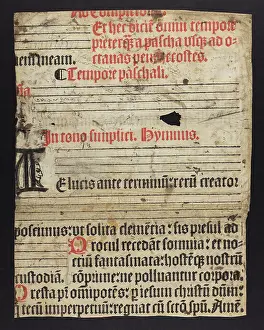 Noted: Noted Breviary (Incunable Fragment)