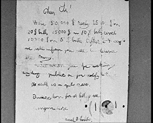 Lindberghs: Notes Of Ransom Being Shown As Articles Of