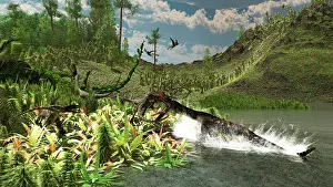 Paleoecology: A Nothosaurus catches an unware Ceolophysis