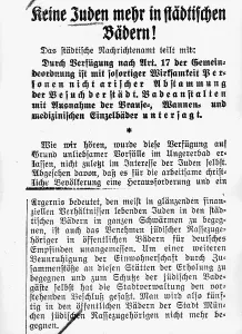 Notice: Notice for the exclusion of Jews from baths