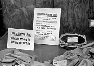 Bartering: Notices in a bartering shop