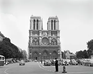 Middle Aged: Notre Dame Cathedral Single Anonymous Silhouetted