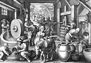 Seventeeth: Nova Reperta, The Invention of the Olive Oil Press