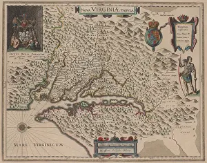Janszoon: NOVA VIRGINIAE TABULA, 1635, by Dutch master