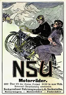 Motorization: NSU motorcycle advert