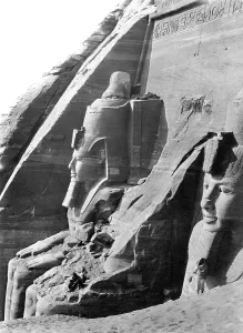 Nubia: Nubia, Abou Simbel from the West c1857