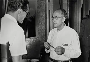 Fermi: The nuclear physicist Enrico Fermi (right). About 1950