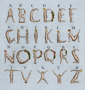 Erotica: Nude Alphabet with No U, 1789