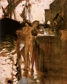 Bather: Two Nude Bathers on a Wharf, by Singer Sargent
