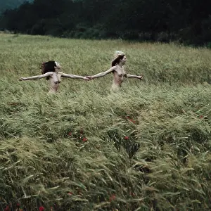 Nude girls running
