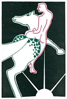 Kauffer: Nude Horse Rider