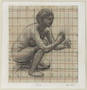 Highlight: Nude woman crouching