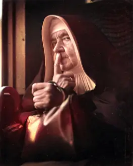 Lips: Nun looking at the camera
