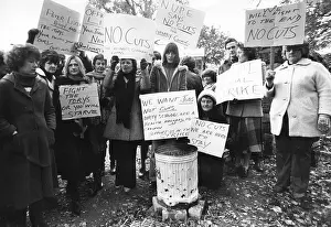 Brazier: NUPE members protesting against cuts, Coventry