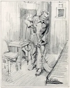Sep25: Nuremberg Trial - Goring sweeping out his cell