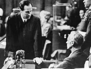 Courtrooms: Nuremberg Trial. Joachim von Ribbentrop talks